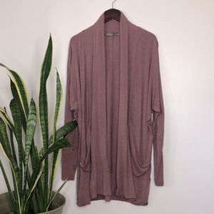 PRANA Pranayama Wrap Dolman Sleeve Cardigan Lightweight Dusty Rose size XS